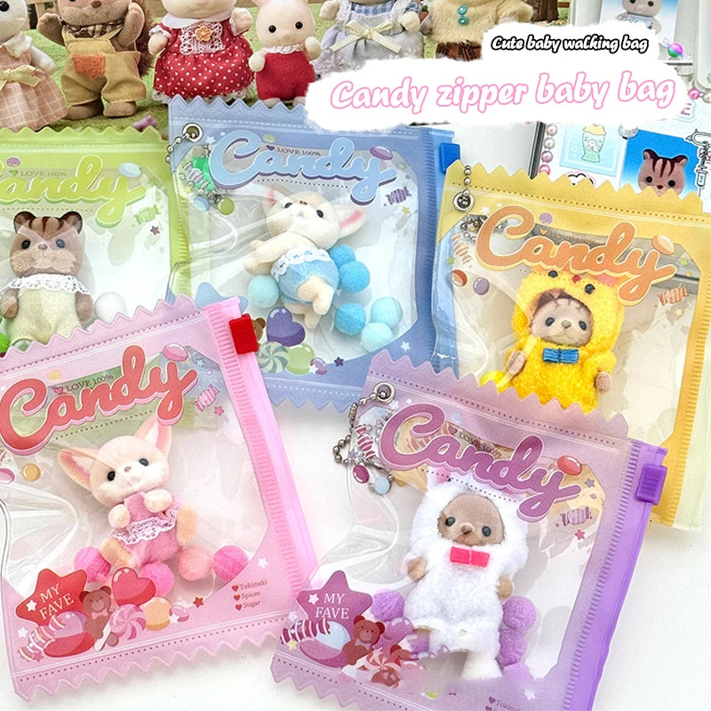 Anime Badge Storage Case - Candy Bar Bag Keychain