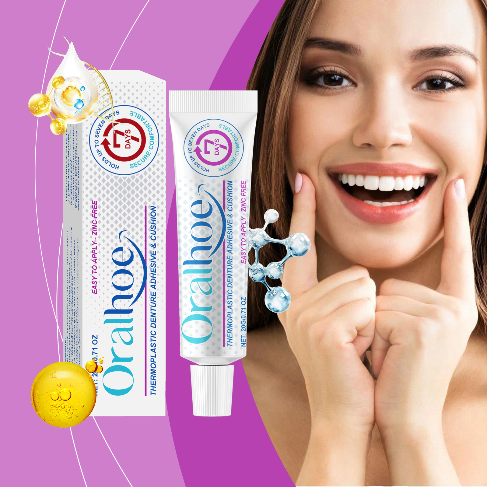 Denture Adhesive Cream - Strong Hold for Secure Dentures