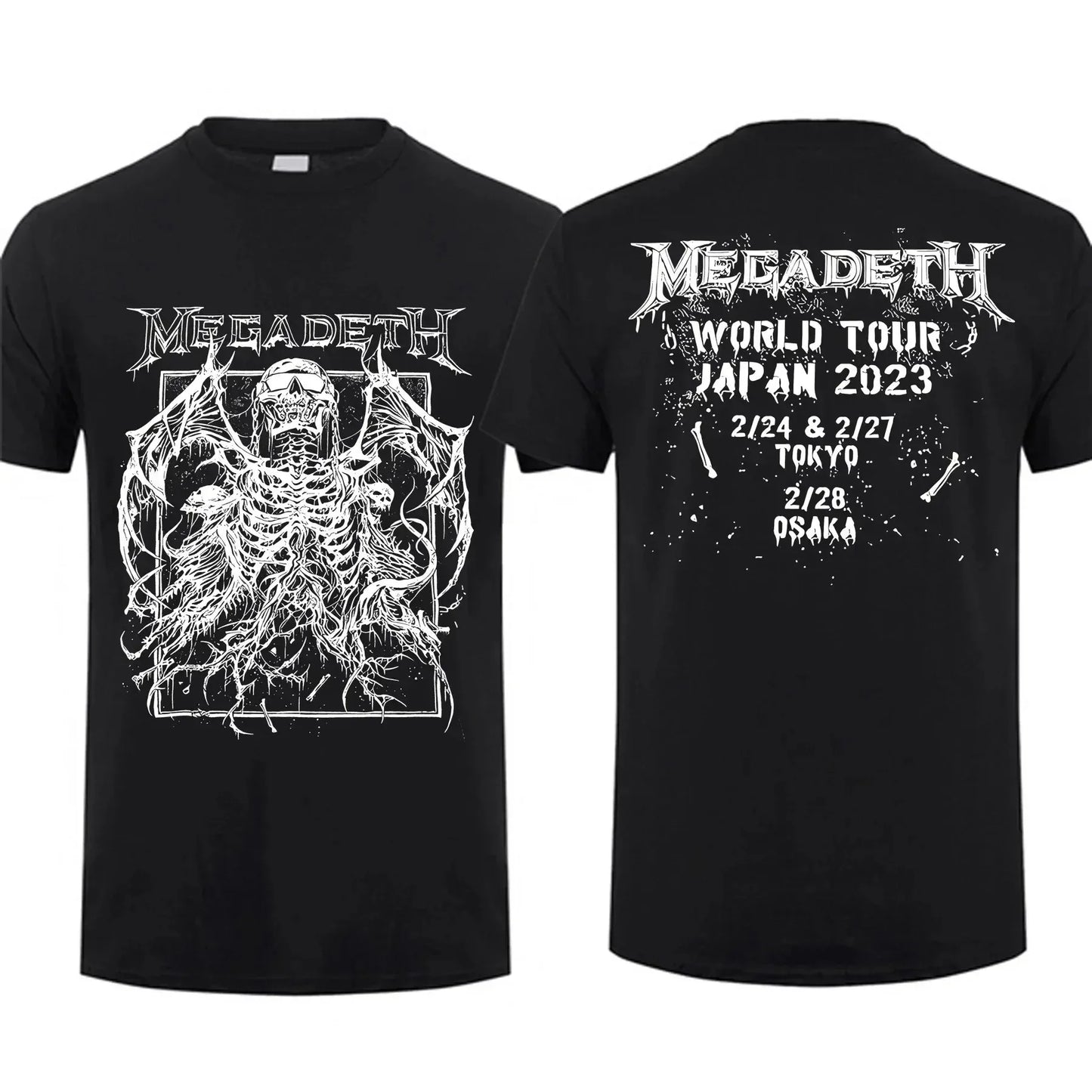 Men's Oversized Vintage Megadeth T-Shirt - Black, S-4XL