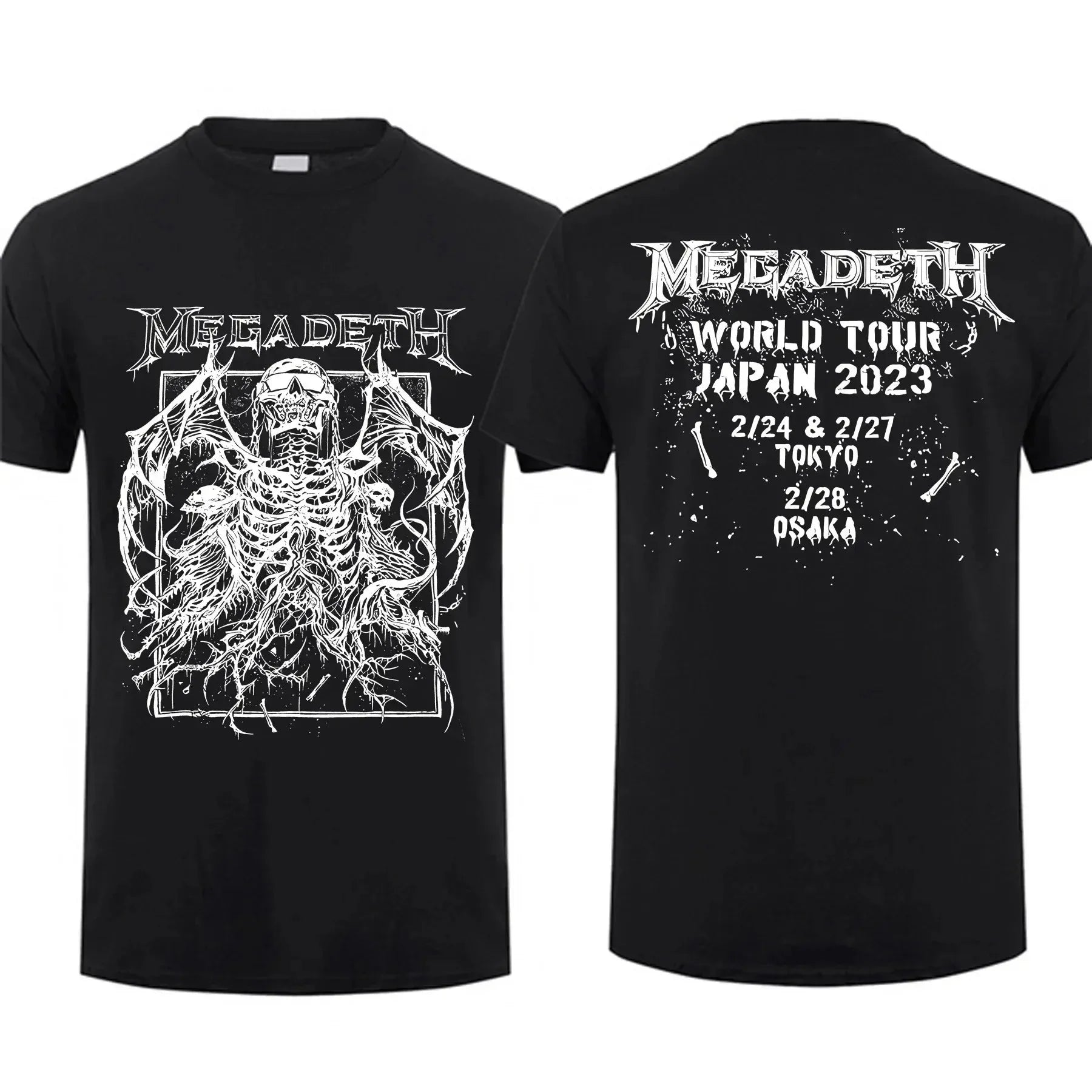 Men's Oversized Vintage Megadeth T-Shirt - Black, S-4XL
