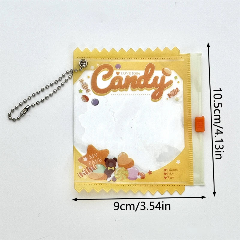 Anime Badge Storage Case - Candy Bar Bag Keychain