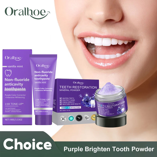 Teeth Whitening Mineral Powder - Stain Remover & Fresh Breath