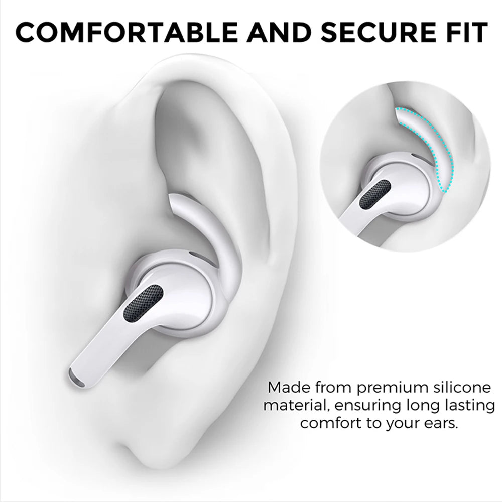AirPods Pro 2 Ear Hooks: Anti-Slip Silicone Covers