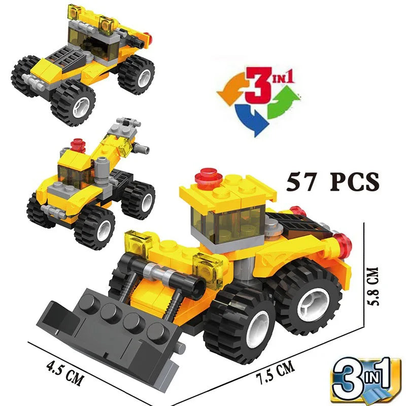SLUBAN Girl Food Truck Building Blocks Toy Set
