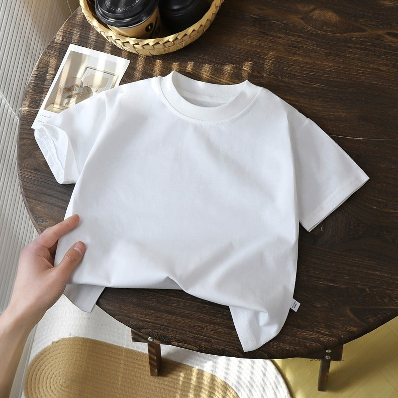 Kids' Cotton T-Shirt: White, Red, Black - Summer Essential