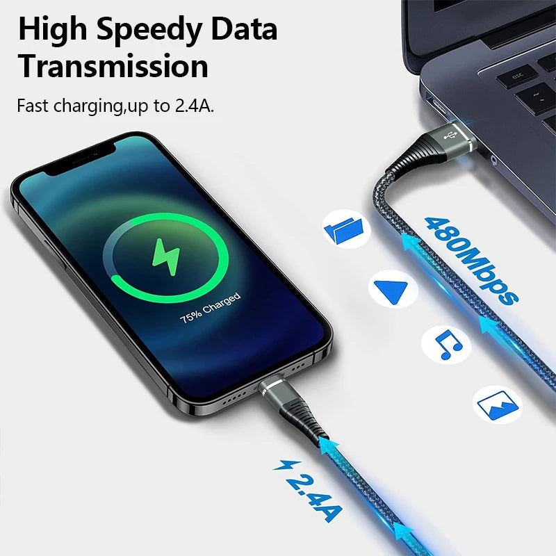 Lightning Cable USB Fast Charger for iPhone 14 13 12 11 Pro