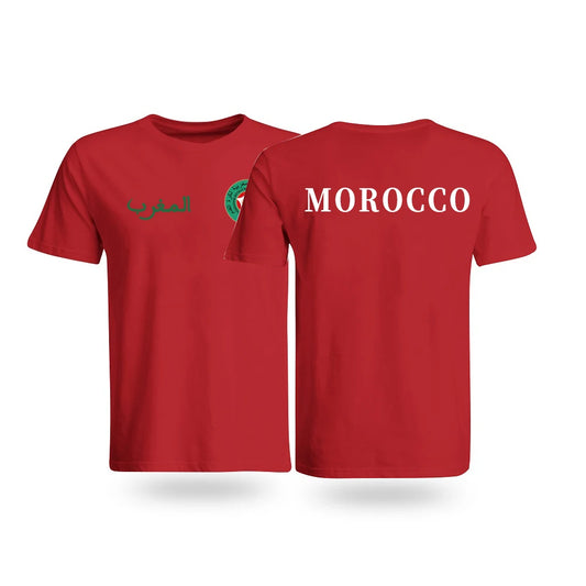 Moroccan Pride Retro Tee - Unisex Cotton T-Shirt
