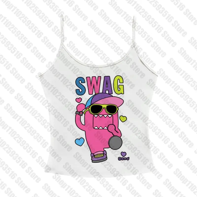 Goth Y2K Crop Tops: Punk Anime Print Grunge T-Shirts