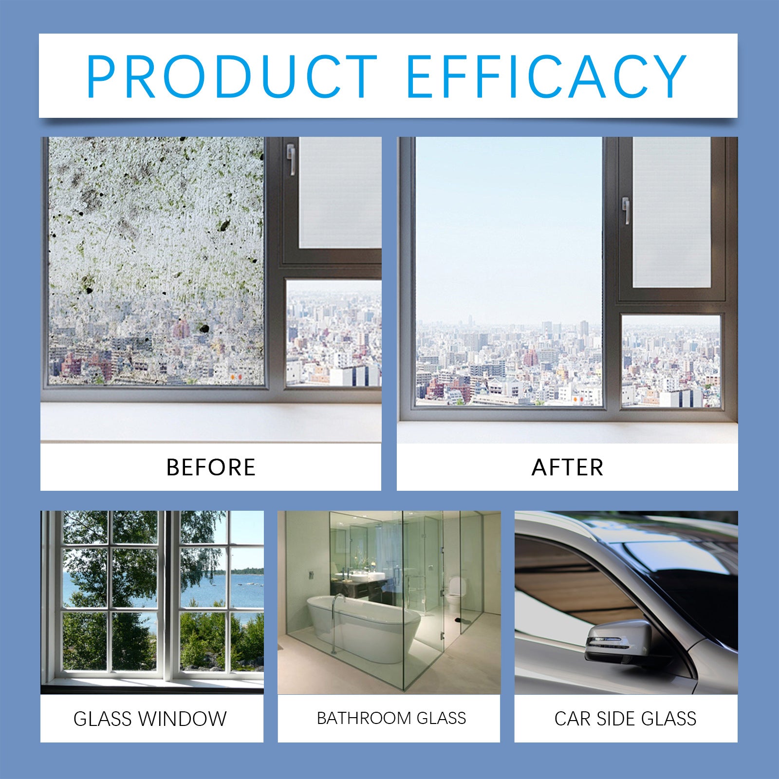 Window Descaling Spray - Brighten Shower Glass & Remove Limescale