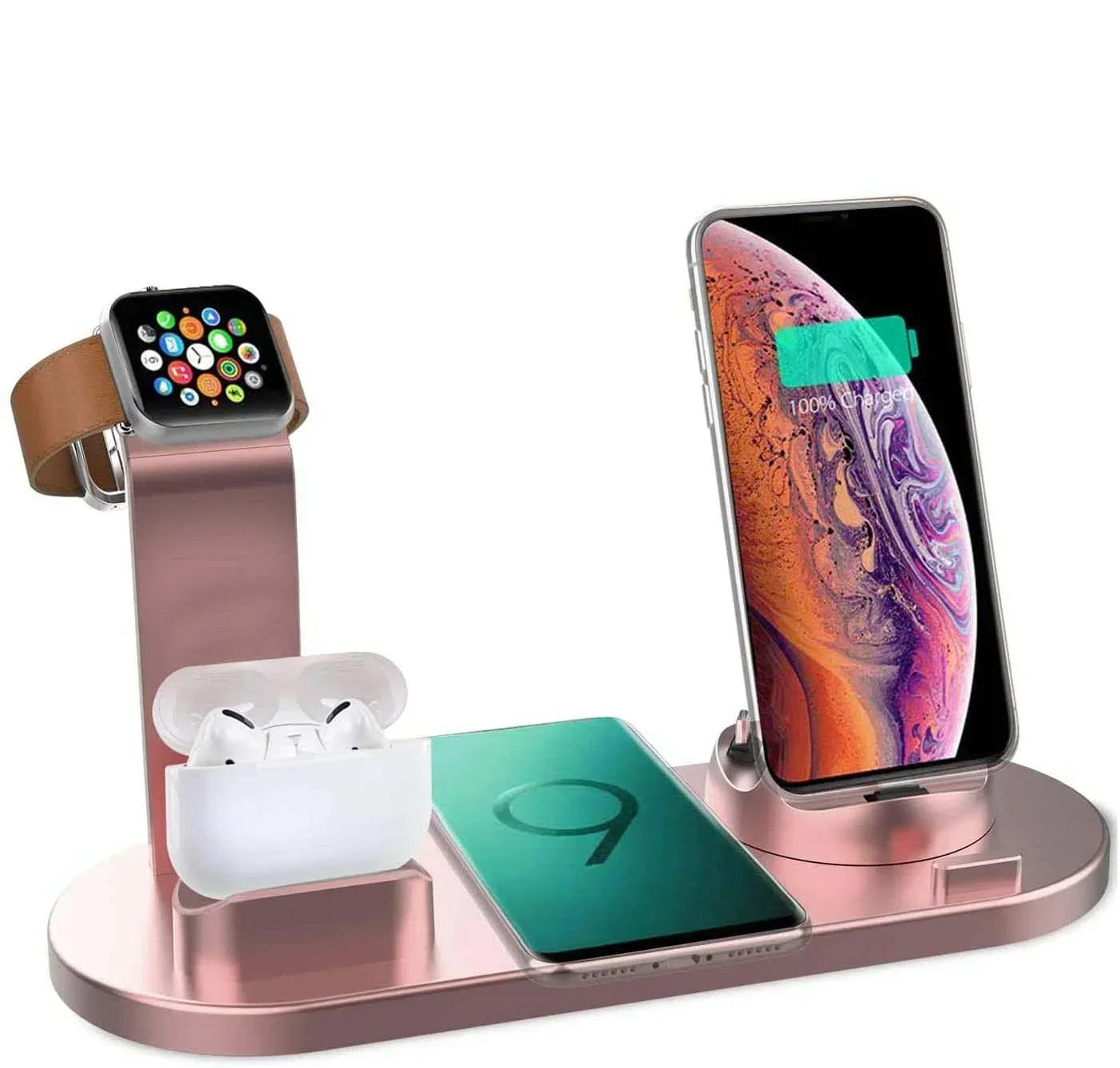 100W Wireless Charger Stand for iPhone & Apple Watch Fast Dock