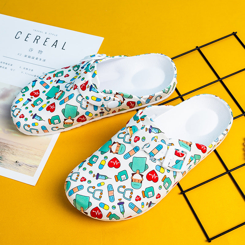 Cartoon Medical Clogs - Slip Resistant Doctor/Nurse Shoes