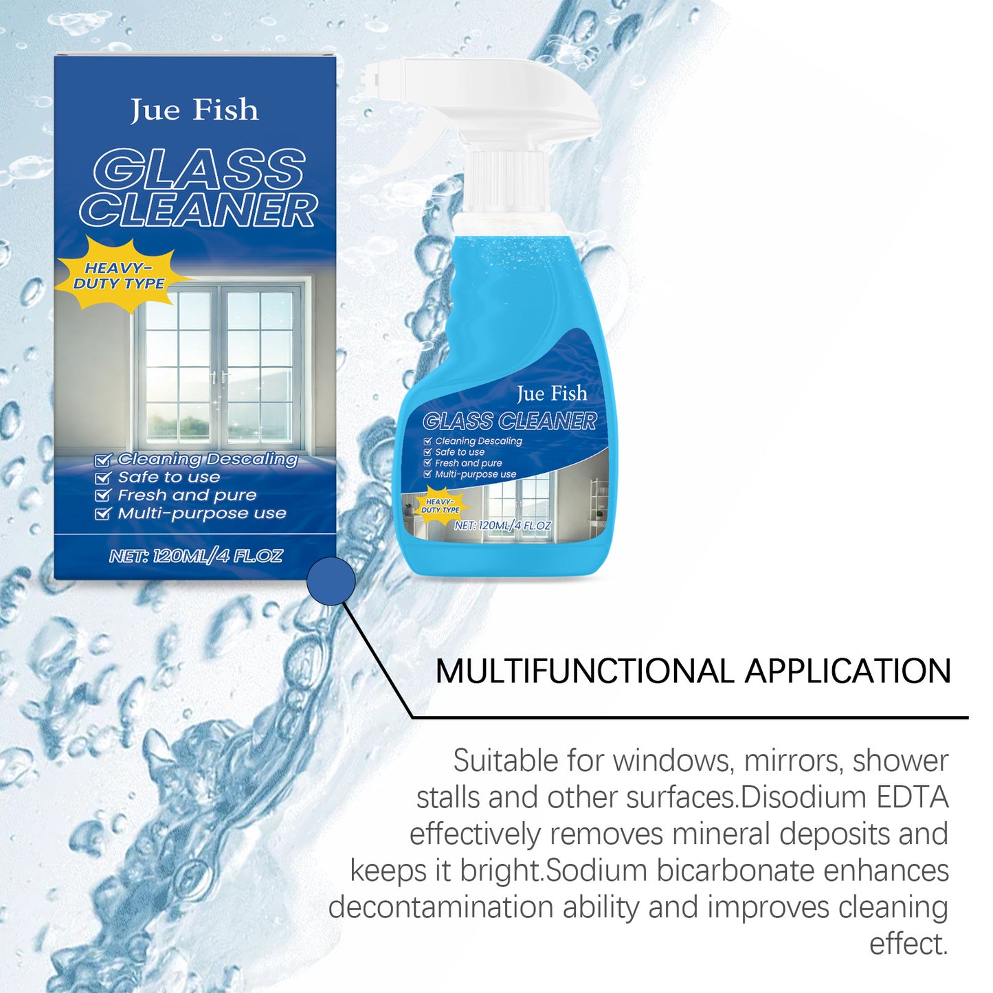 Window Descaling Spray - Brighten Shower Glass & Remove Limescale