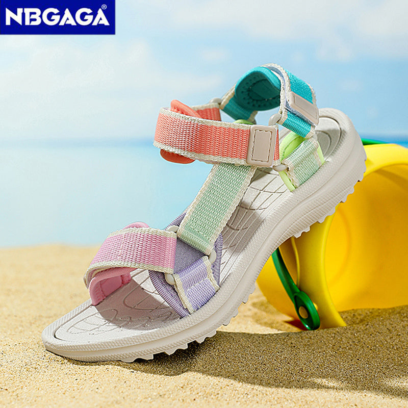Girls' Breathable Sport Sandals - Non-Slip Soft Sole Beach Shoes