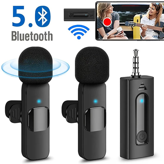 Wireless Lavalier Mic Bluetooth 5.0 for Camera & Smartphone