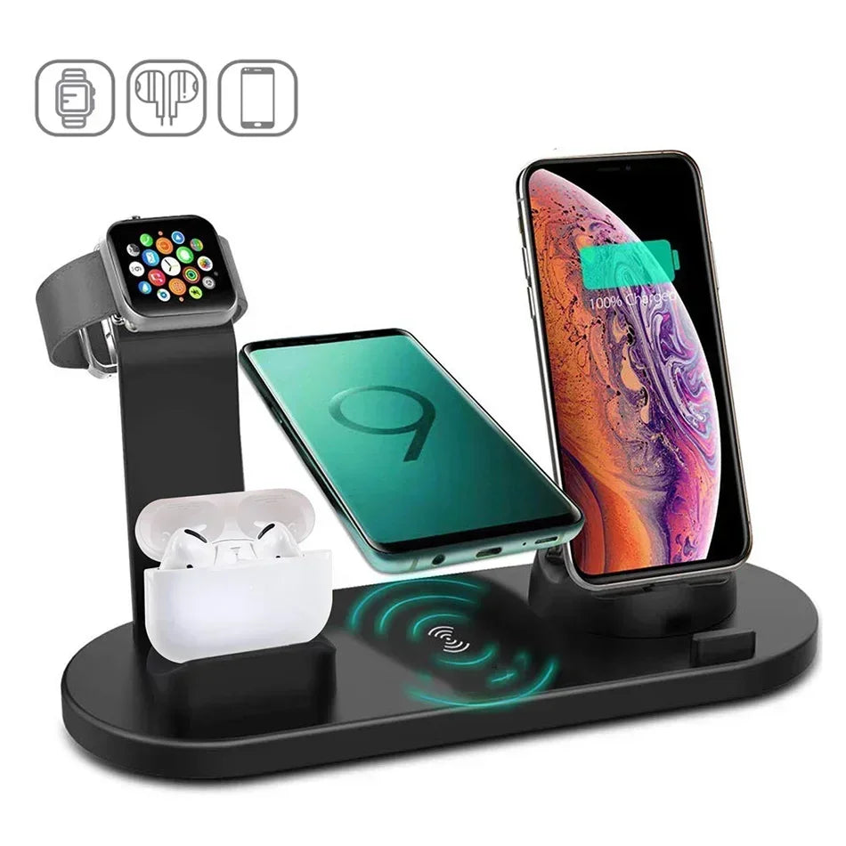 100W Wireless Charger Stand for iPhone & Apple Watch Fast Dock