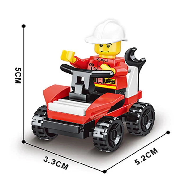 SLUBAN Girl Food Truck Building Blocks Toy Set