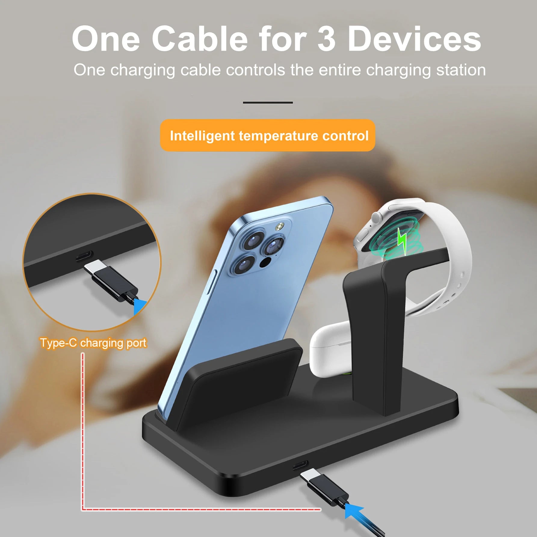 Apple 3-in-1 Fast Wireless Charger for iPhone & AirPods