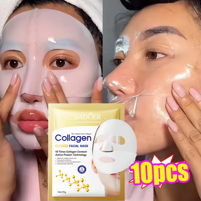 SADOER Collagen Anti-Wrinkle Masks - 10PCS Korean Skincare