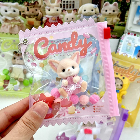 Anime Badge Storage Case - Candy Bar Bag Keychain