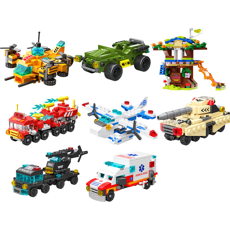 Engineering Cement Mixer & Loader Blocks Set - Police Edition