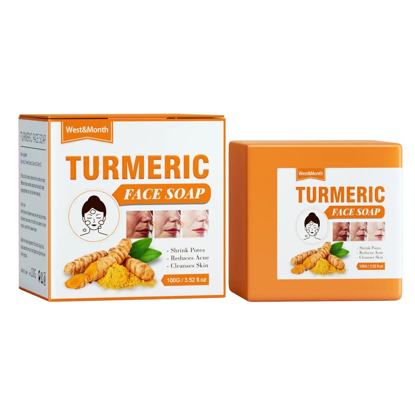 Turmeric Soap 1/3/5PCS: Repair & Moisturize Facial Cleanse