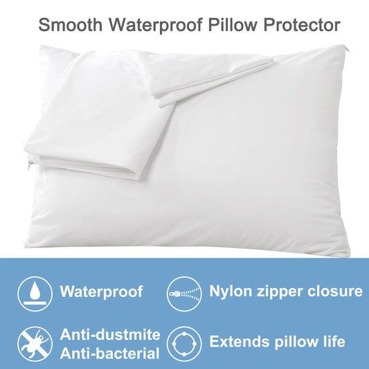 Waterproof Allergy Pillow Cover - Anti Mite & Bug Proof