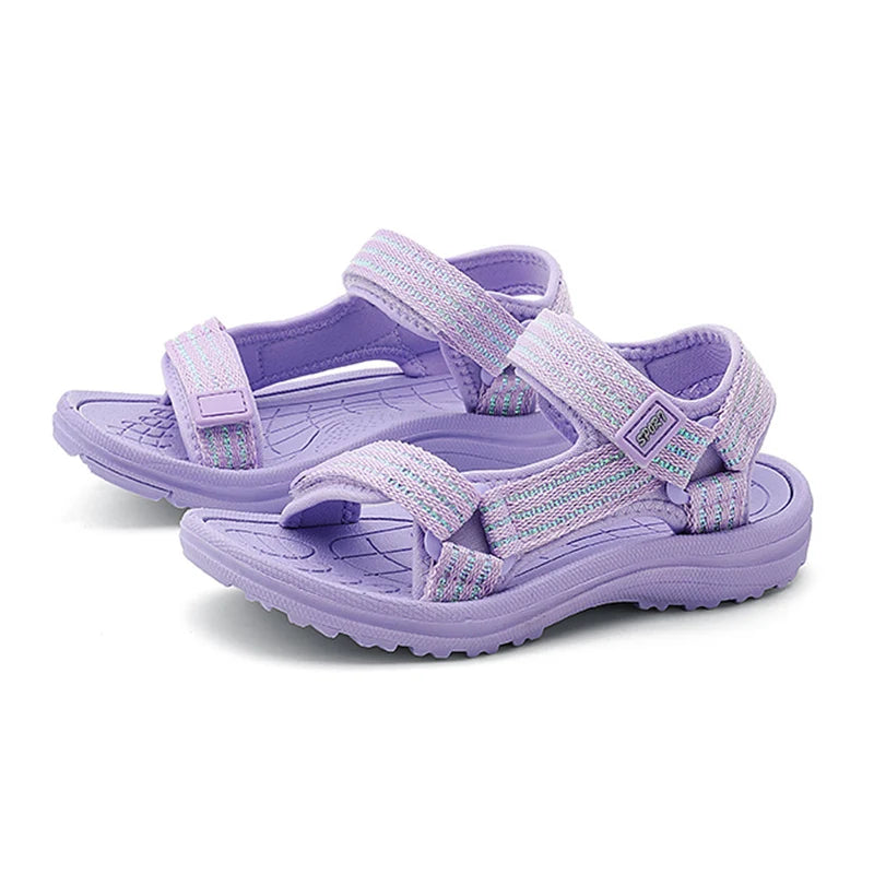 Girls' Breathable Sport Sandals - Non-Slip Soft Sole Beach Shoes