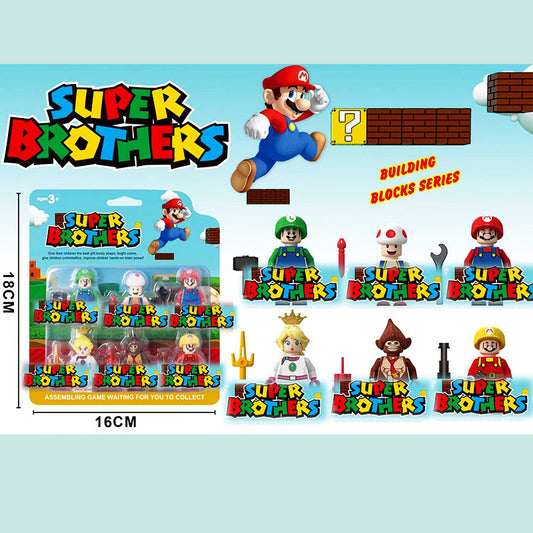 Cartoon Mario Building Blocks - Sonic Toy Bricks for Kids