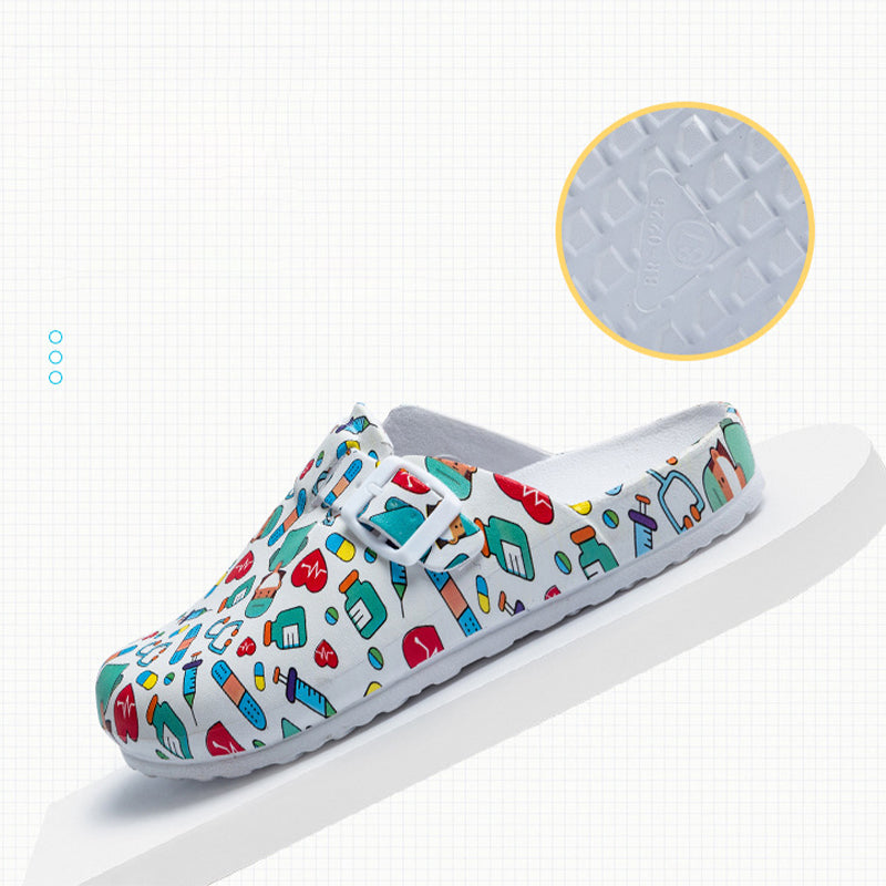Cartoon Medical Clogs - Slip Resistant Doctor/Nurse Shoes