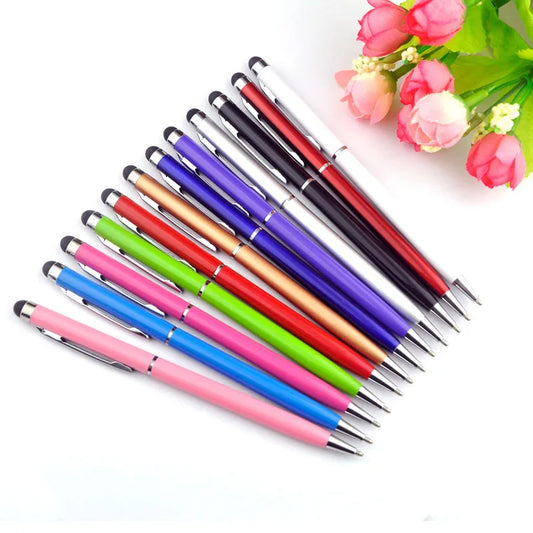Mini Metal Stylus Pen: 2-in-1 Touch & Ballpoint for iPhone/iPad