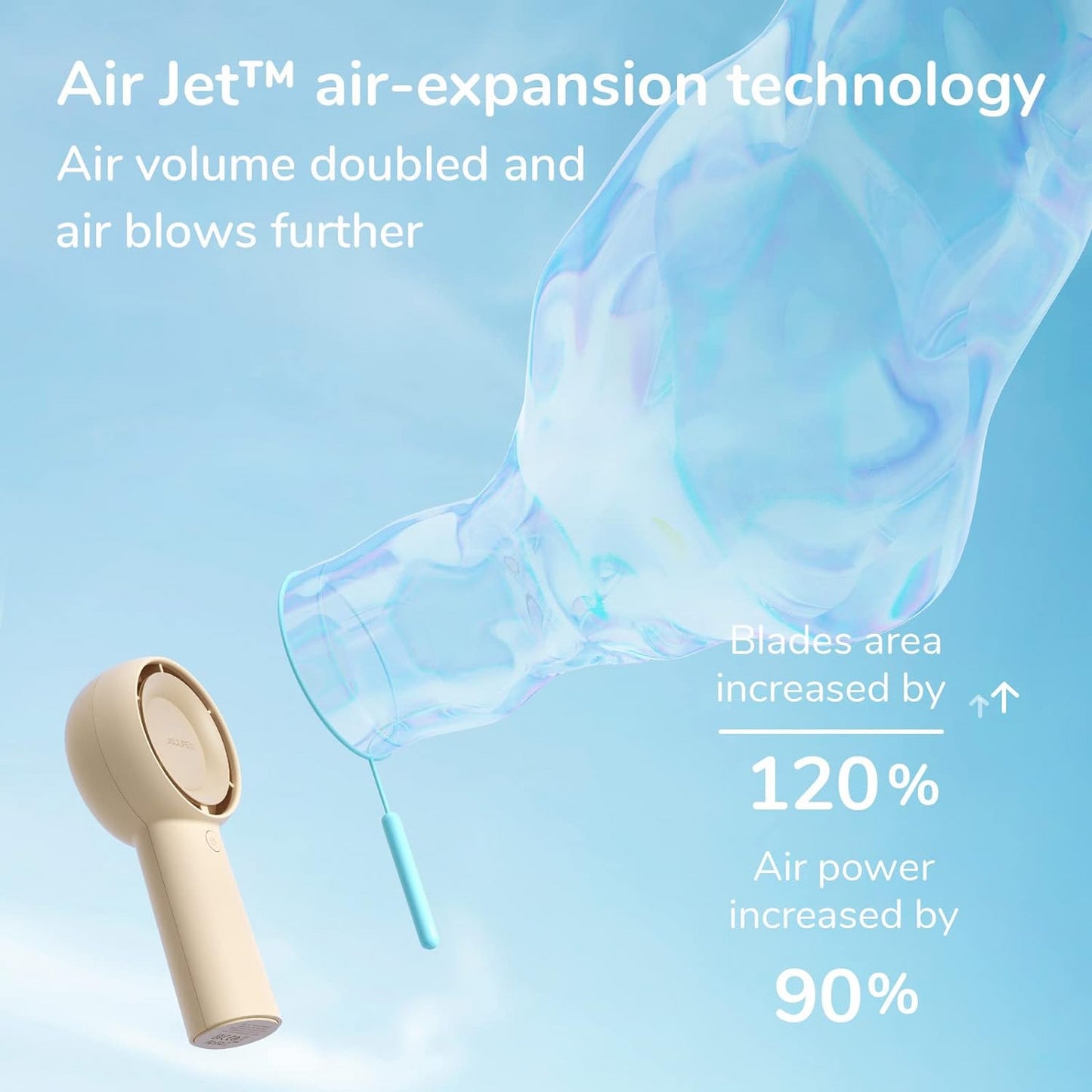 Mini Portable Turbofan: 18H Cooling, USB Rechargeable, 4000mAh