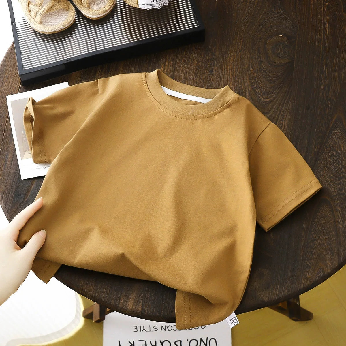 Kids' Cotton T-Shirt: White, Red, Black - Summer Essential