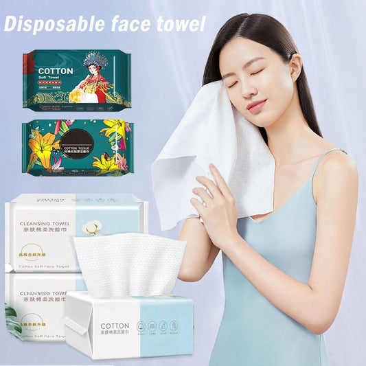 Disposable Cotton Face Towels - Soft & Extractable