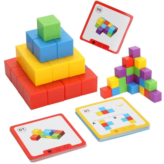 Montessori Block Puzzle Toy - Boost Spatial Logic & Math Skills