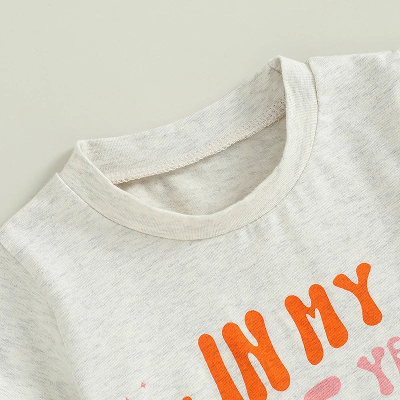 Baby Girl T-Shirt - Cute Letter Print Summer Top 6-18M