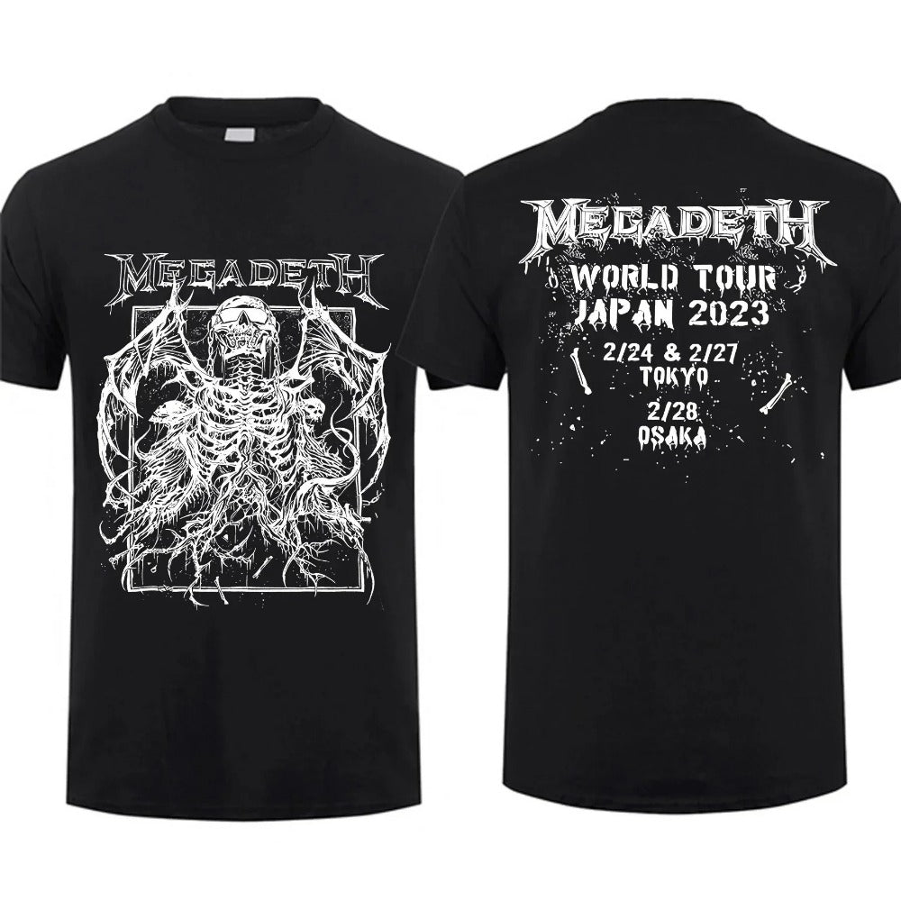 Men's Oversized Vintage Megadeth T-Shirt - Black, S-4XL