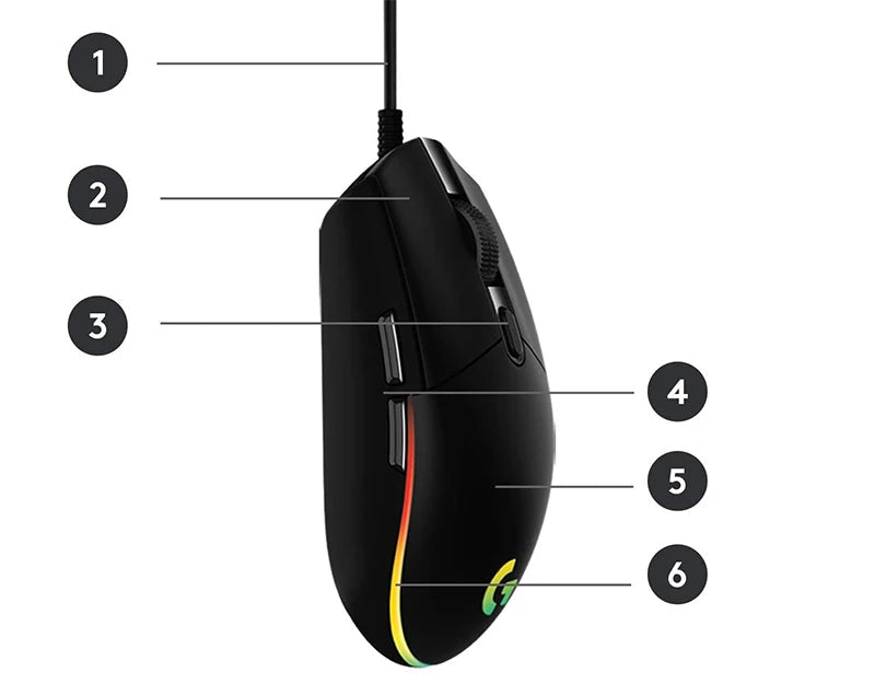 Logitech G102 Prodigy Wired Gaming Mouse 8000 DPI USB