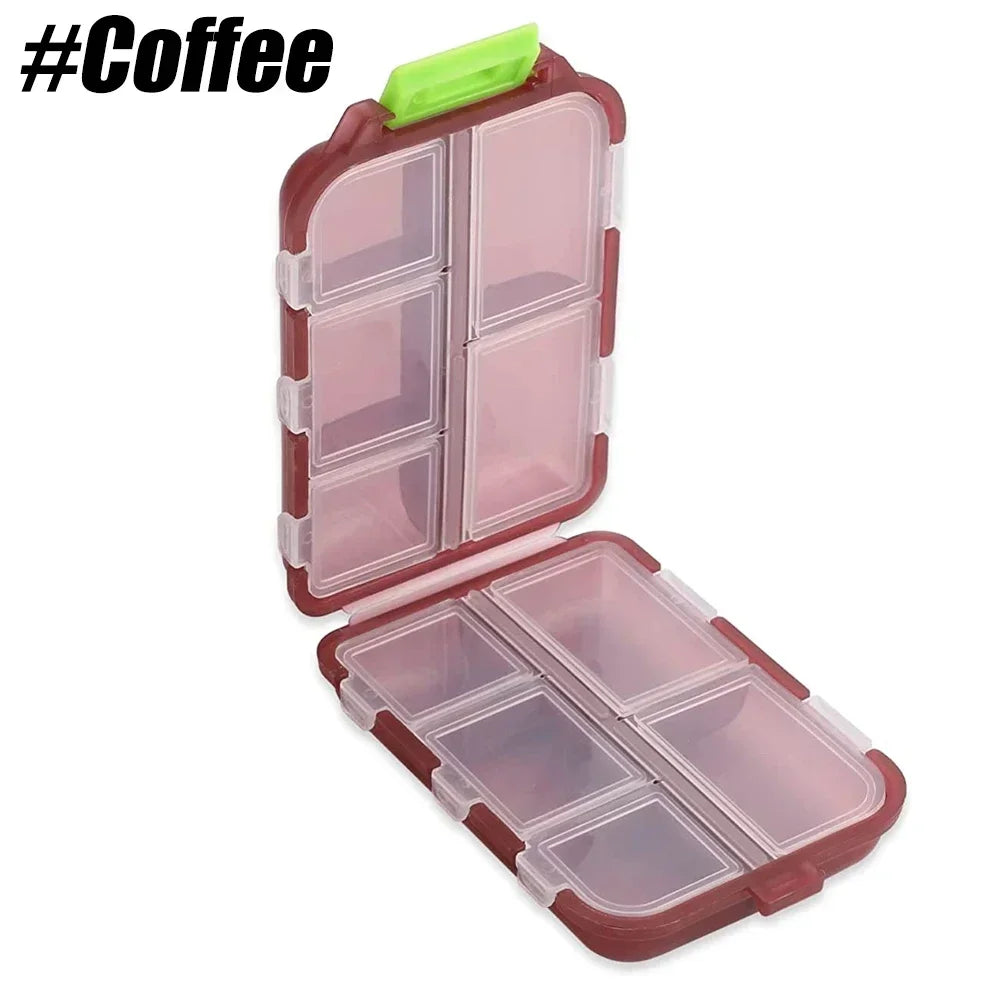 Travel Pill Organizer, 8 Compartments, Moisture-Proof Case