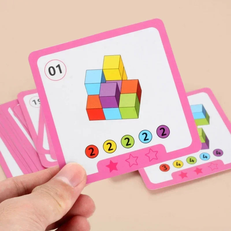 Montessori Block Puzzle Toy - Boost Spatial Logic & Math Skills