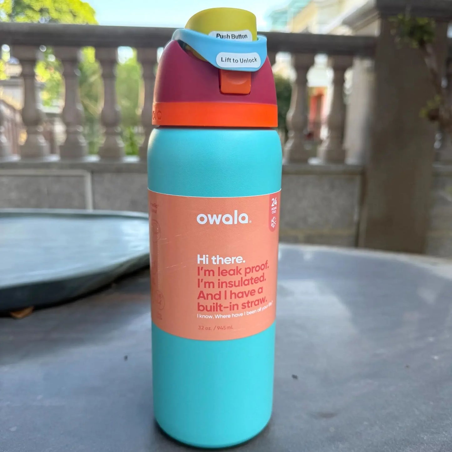 Owala Insulated Stainless Steel Water Bottle with Straw 24/32Oz