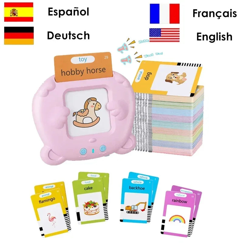 Kids Talking Flash Cards: Learn English, Spanish, French