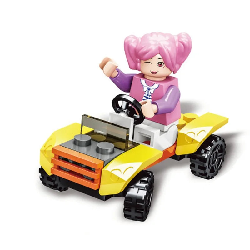 SLUBAN Girl Food Truck Building Blocks Toy Set
