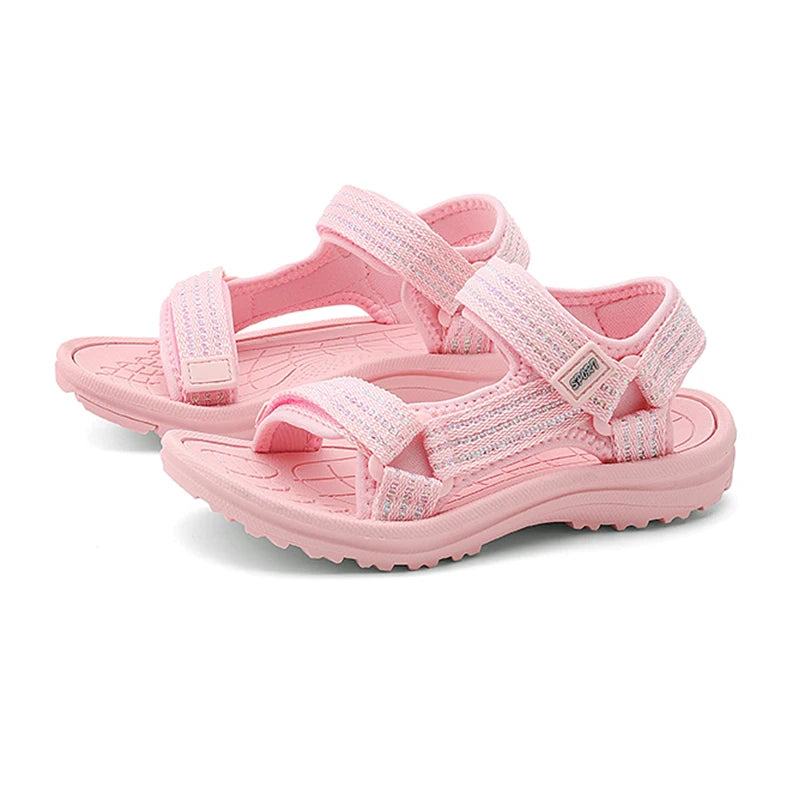 Girls' Breathable Sport Sandals - Non-Slip Soft Sole Beach Shoes