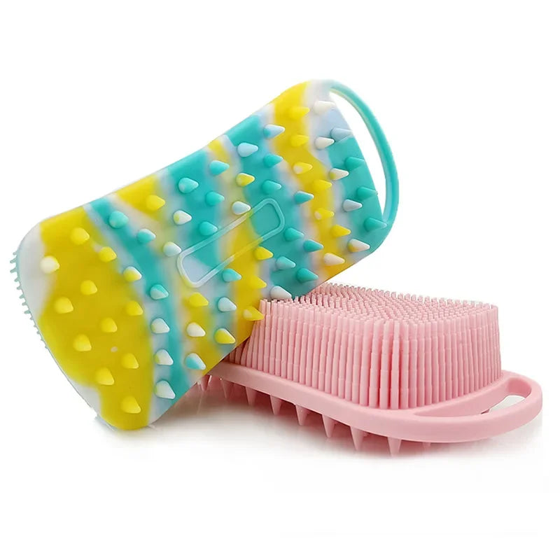 Exfoliating Silicone Body Brush - 2-in-1 Bath & Scalp Massager
