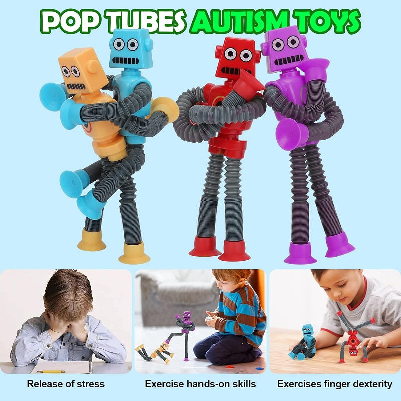 Children Suction Cup Pop Tubes - Stress Relief Fidget Toy