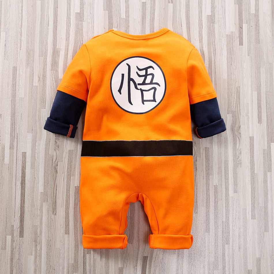 Baby Anime Rompers: Vegeta & Kuririn Cosplay Jumpsuit