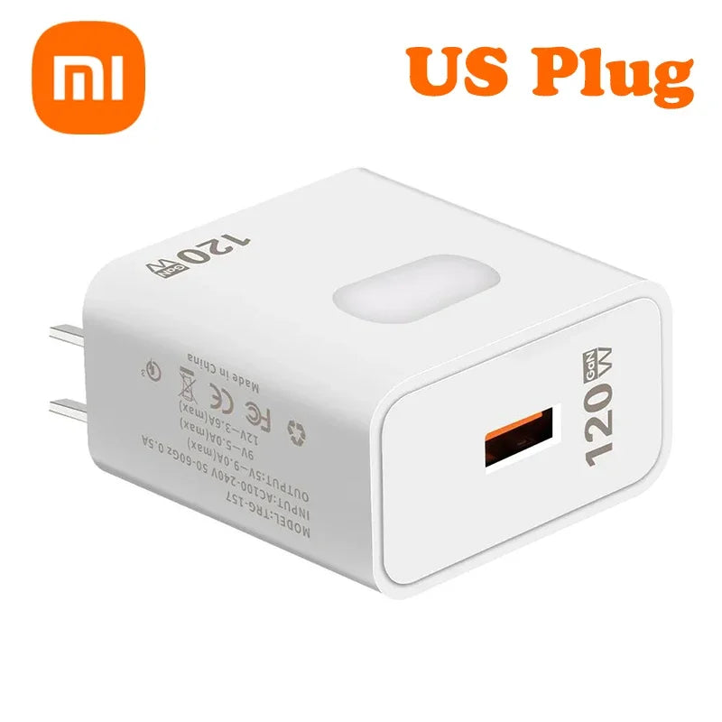 Xiaomi 120W GaN Fast Charger USB Quick Charge 3.0 Adapter