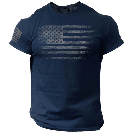 USA Flag 3D Print Gym T-Shirt - Men's Casual Sportswear