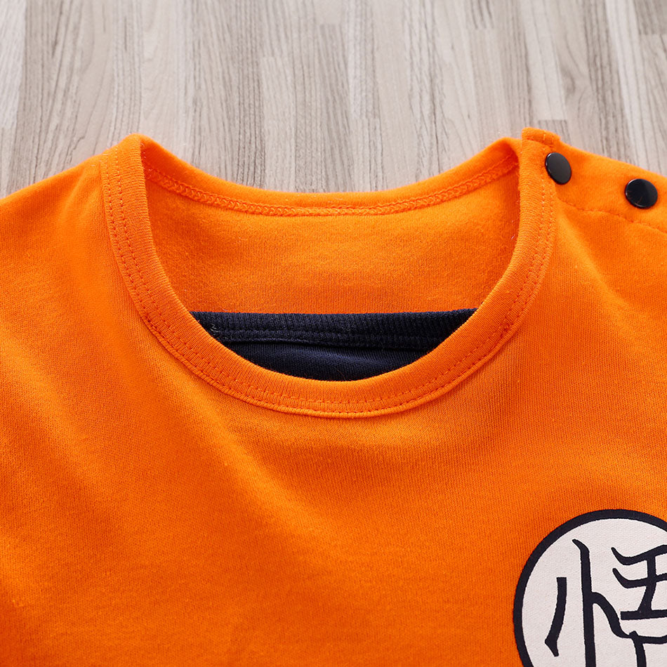 Baby Anime Rompers: Vegeta & Kuririn Cosplay Jumpsuit