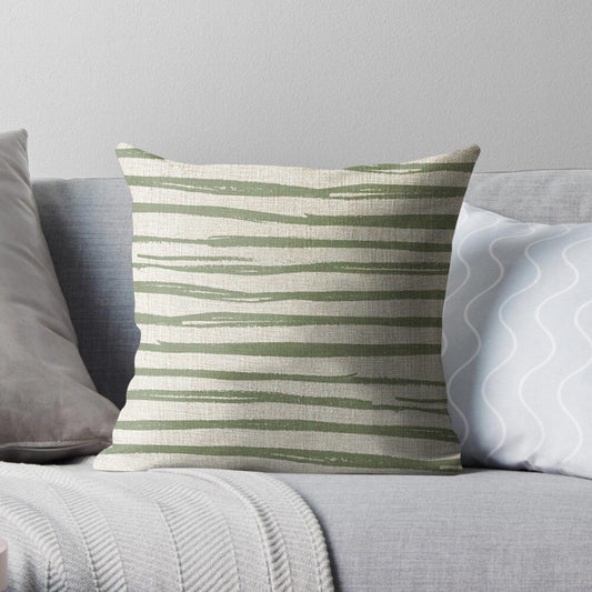 Striped Floral Leaf Pillow Covers - 2025 Fashion Decor